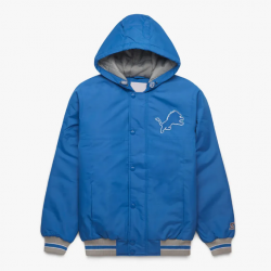 Detroit Lions Blue Hooded Jacket
